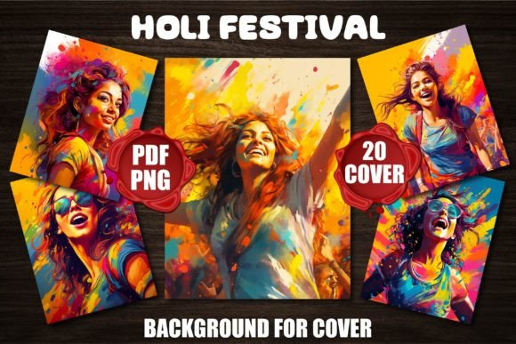 Celebrate with Color: Holi Festival Backgrounds for Covers