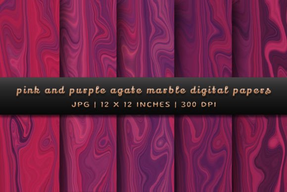Elevate Your Designs with Pink and Purple Agate Marble Backgrounds