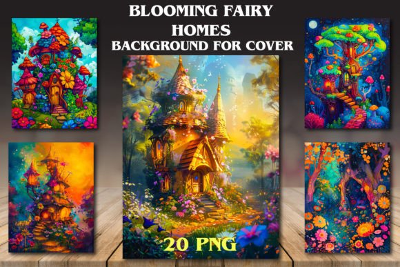 Enchant Your Coloring Book Covers with Blooming Fairy Homes