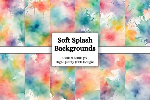 Ethereal Beauty for Your Projects: Watercolor Soft Splash Backgrounds