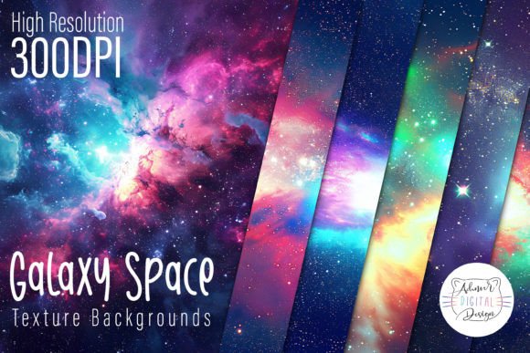 Galaxy Space Texture Backgrounds: A Universe of Design Potential