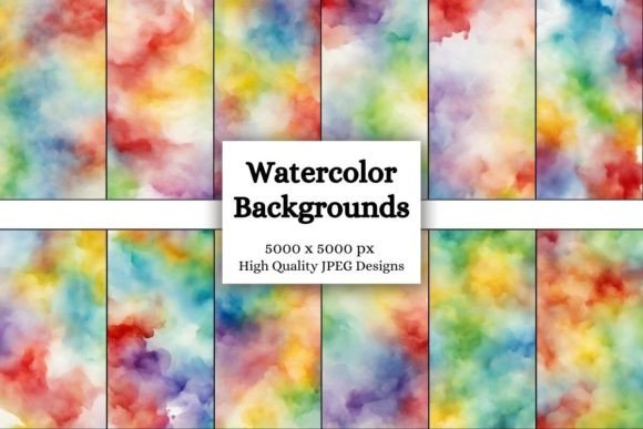 Infuse Sophistication: 12 Exquisite Watercolor Backgrounds for Your Designs