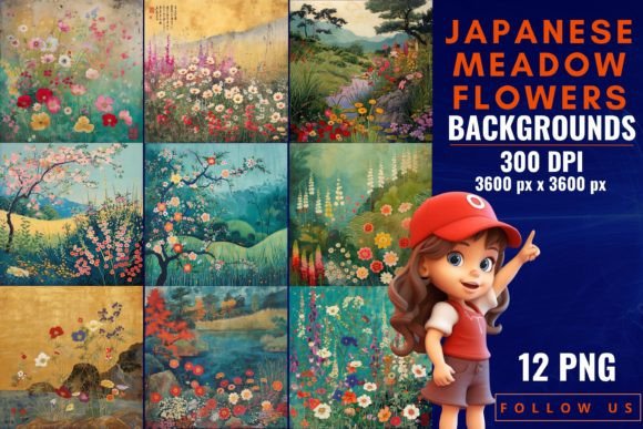 Japanese Meadow Flowers Backgrounds: Bringing Serene Nature to Your Digital Canvas