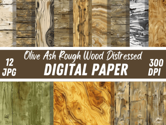 Olive Ash Rough Wood Paper Backgrounds: A Design Asset for Every Season