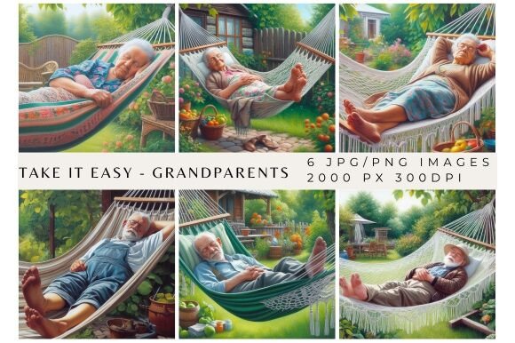 Take It Easy Grandparents Backgrounds for Cozy Projects
