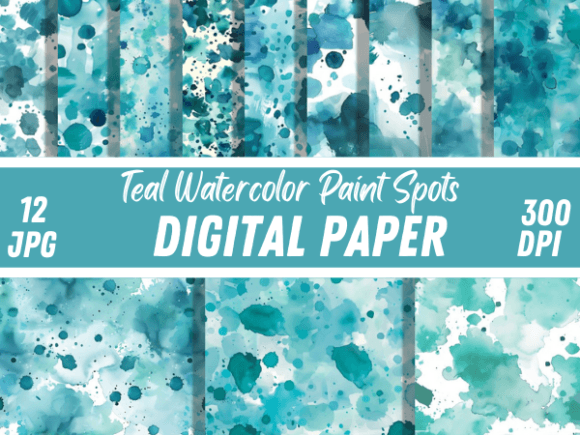 Teal Watercolor Paint Spots: A Designer's Guide to Whimsical Textures