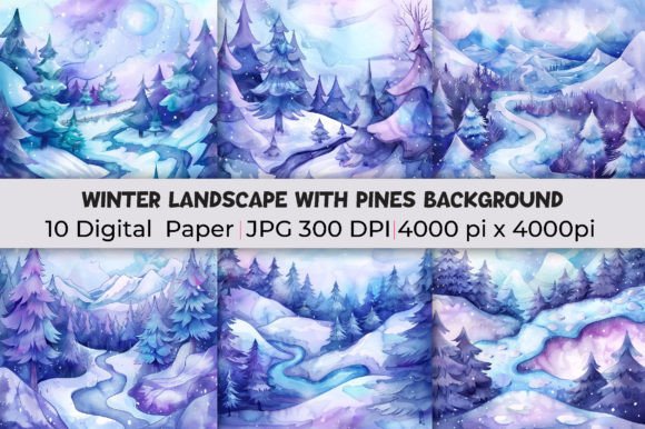 Transform Your Projects with Winter Pine Backgrounds