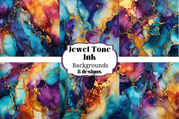 Unleash Creativity with Jewel Tone Alcohol Ink Backgrounds