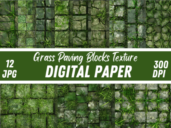 Unlock Creative Potential with Grass Paving Blocks Paper Backgrounds