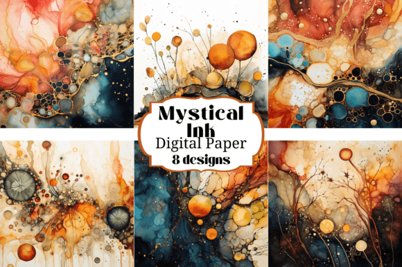 Unveiling 8 Mystical Ink Alcohol Ink Backgrounds for Designers