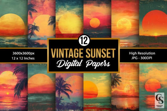 Warmth and Nostalgia: Using Retro Vintage Sunset Backgrounds